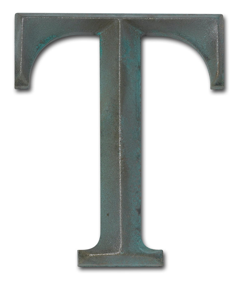 Verde Patina Prismatic Cast Bronze Sign Letters & Numbers Gemini