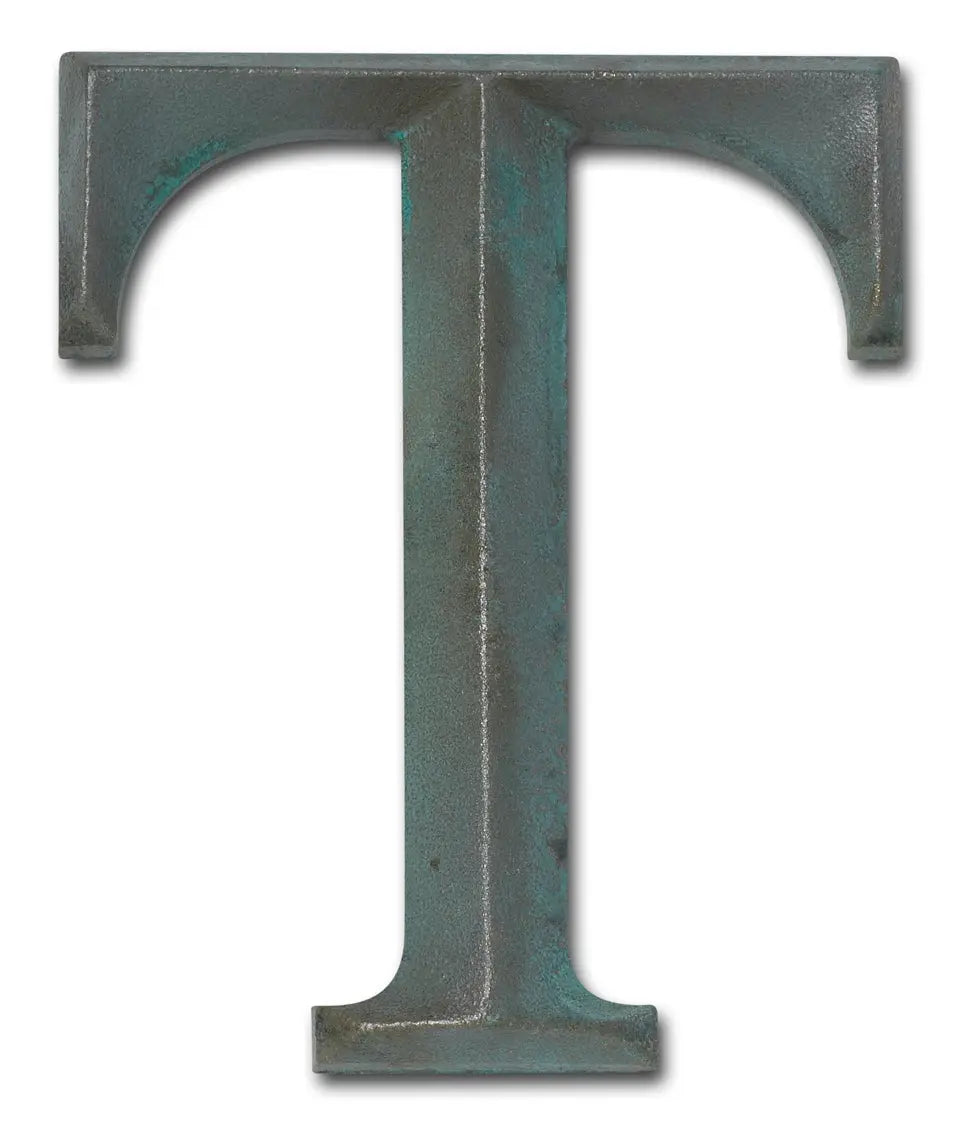 Verde Patina Prismatic Cast Bronze Sign Letters & Numbers Gemini