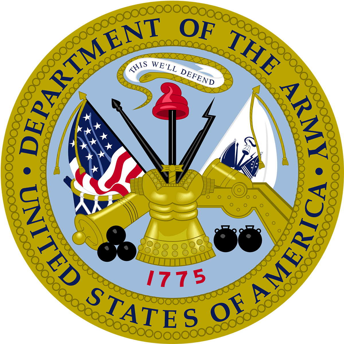 Full Color US Military Seal (Aluminum)