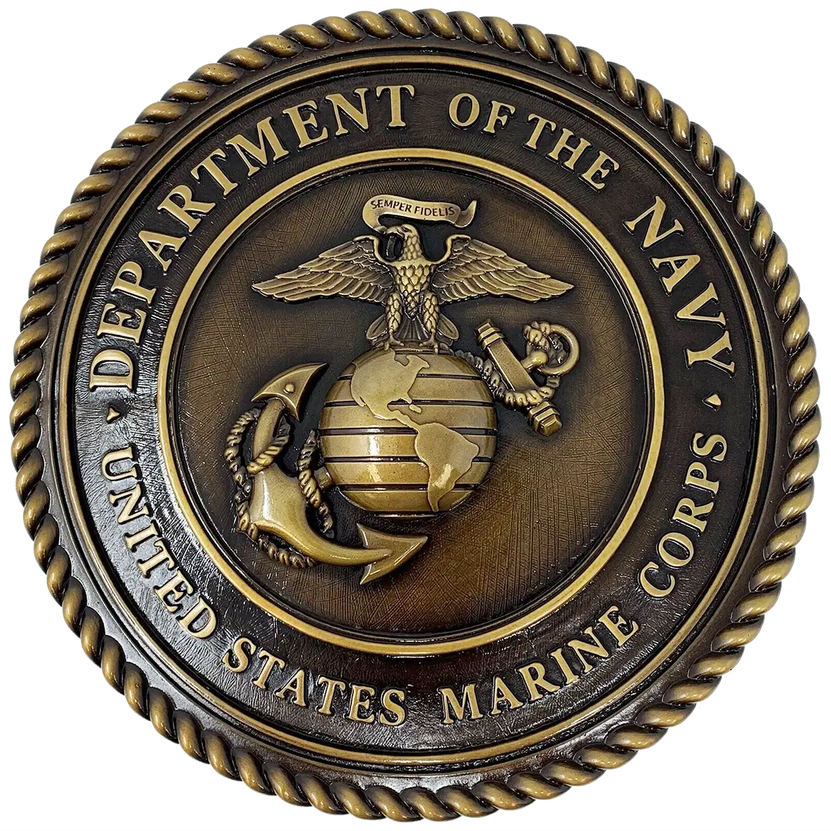 Solid cast division 10 BAA & BABA certified architectural bronze sculpted US Marine Corps seal