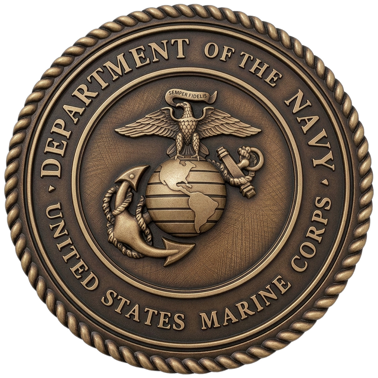 3D Sculpted Bronze US Marine Corps Seal