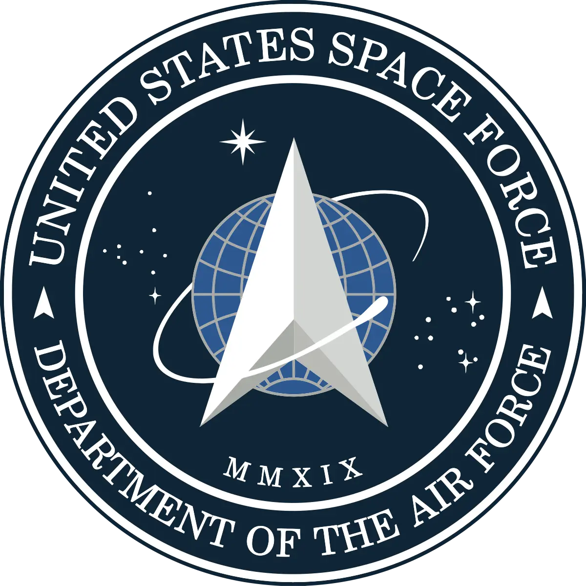 US Space Force colored aluminum seal
