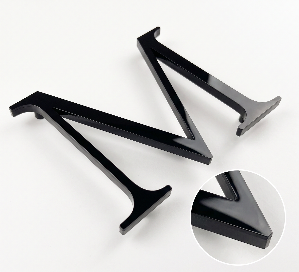 Black Polished & Anodized Aluminum Sign Letters & Numbers
