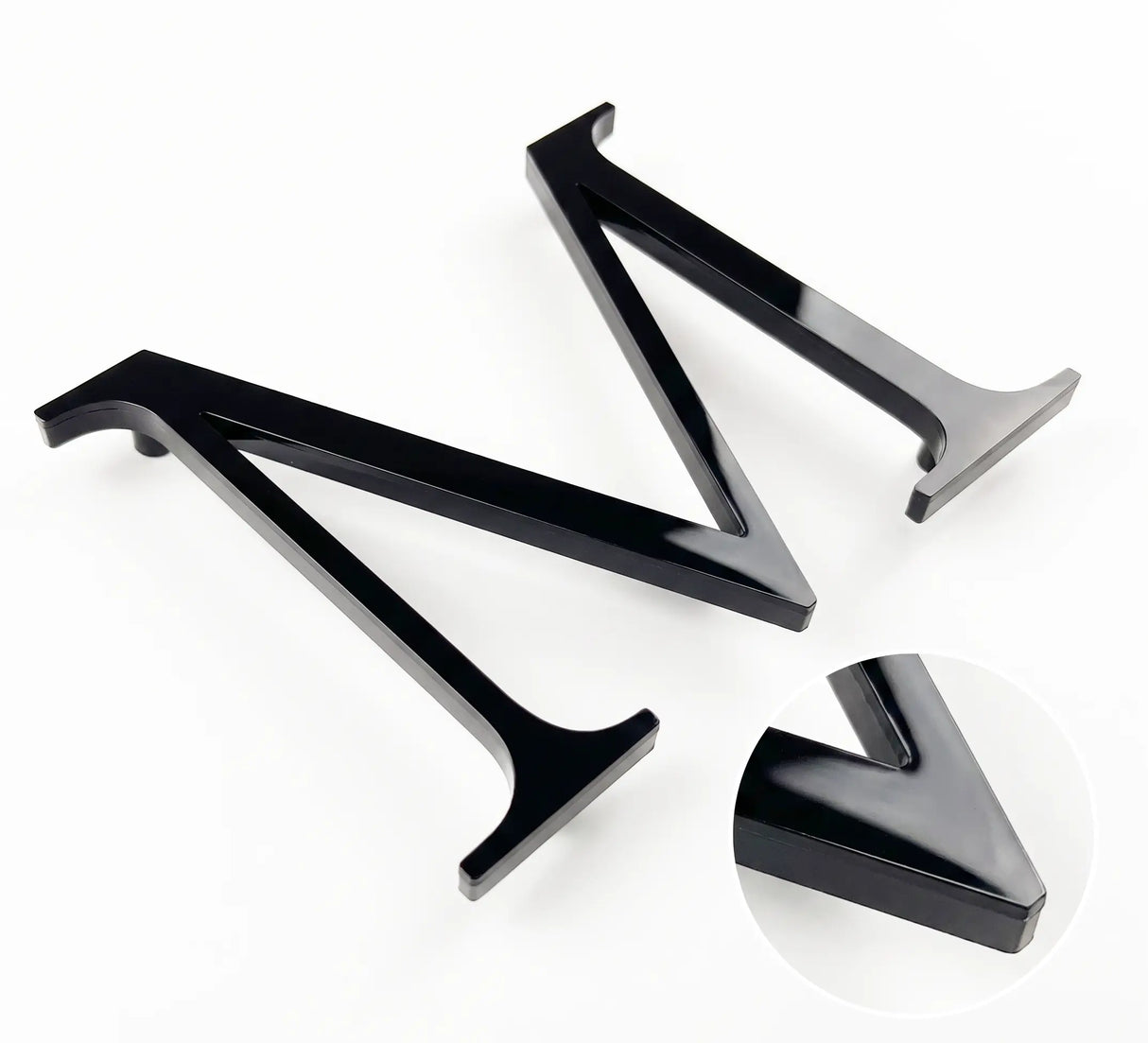 Black Polished & Anodized Aluminum Sign Letters & Numbers Gemini