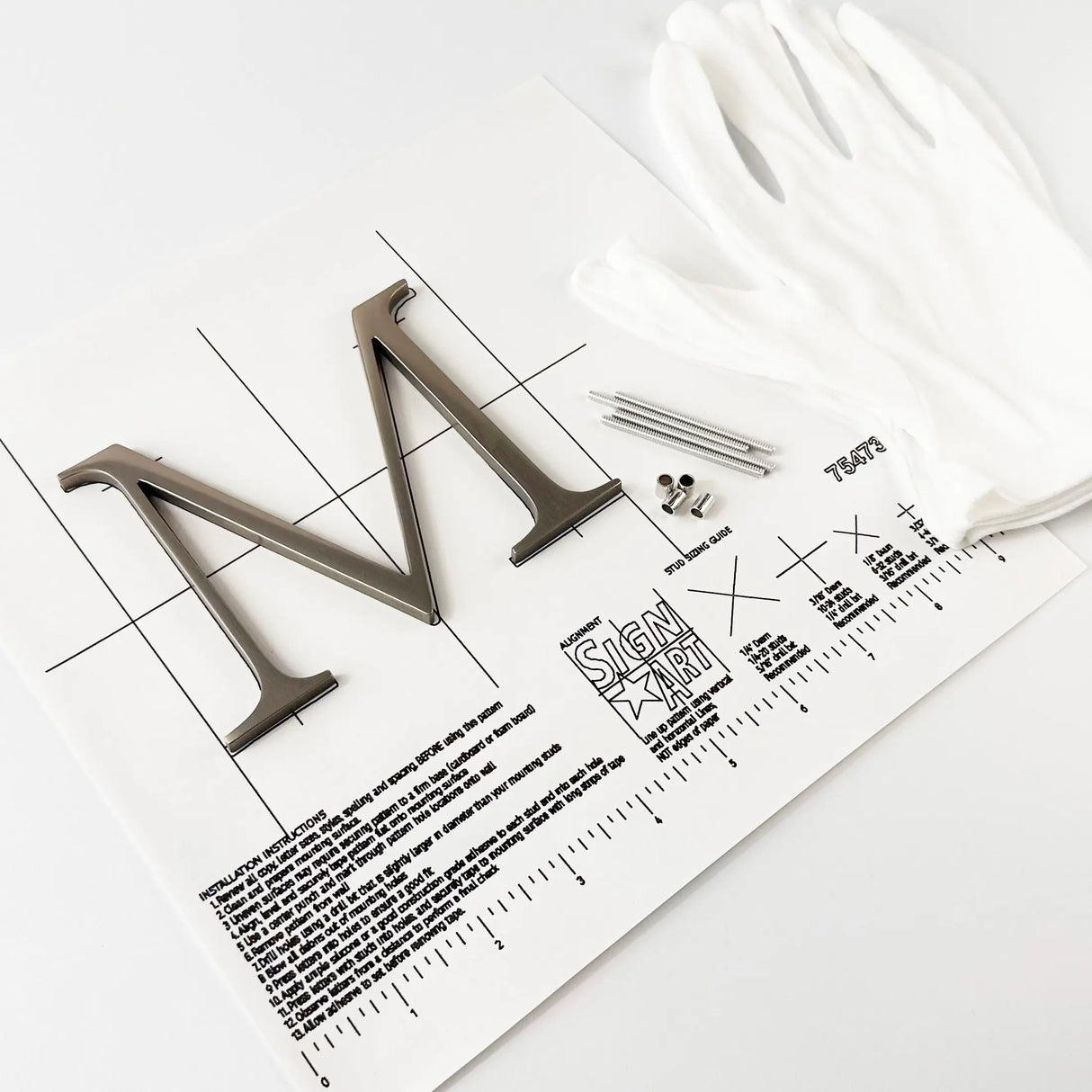 Champagne Anodized Aluminum Sign Letters & Numbers Gemini