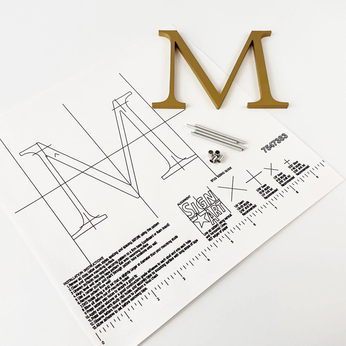 Gold Anodized Aluminum Sign Letters & Numbers Gemini