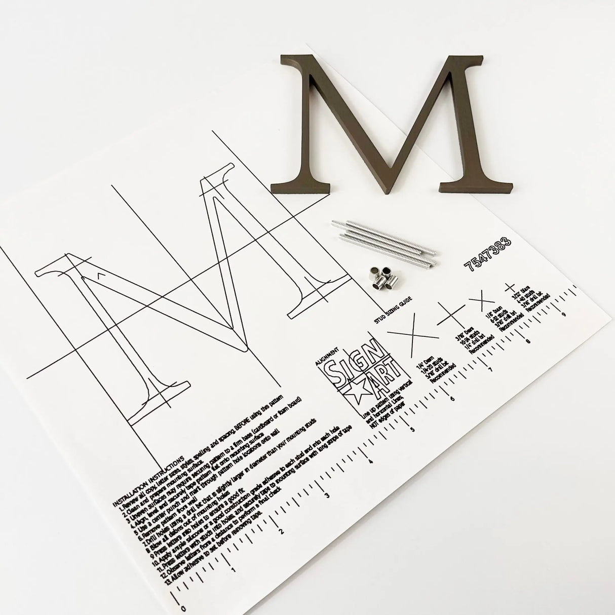 Light Bronze Anodized Aluminum Sign Letters & Numbers Gemini