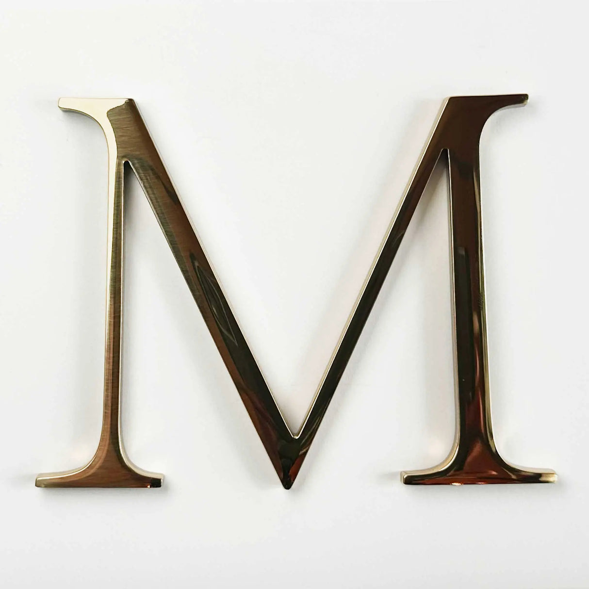 Polished solid BAA & BABA certified bronze division 10 architectural sign letter