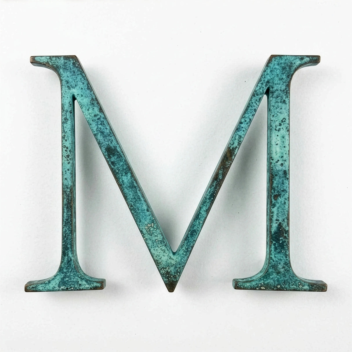 Turquoise Patina Bronze Sign Letters & Numbers Gemini