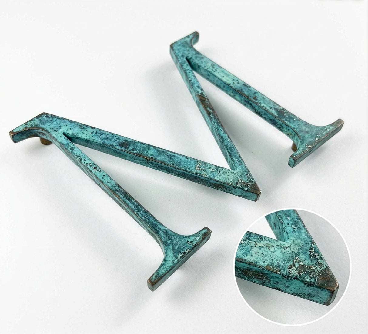 Turquoise Patina Bronze Sign Letters & Numbers