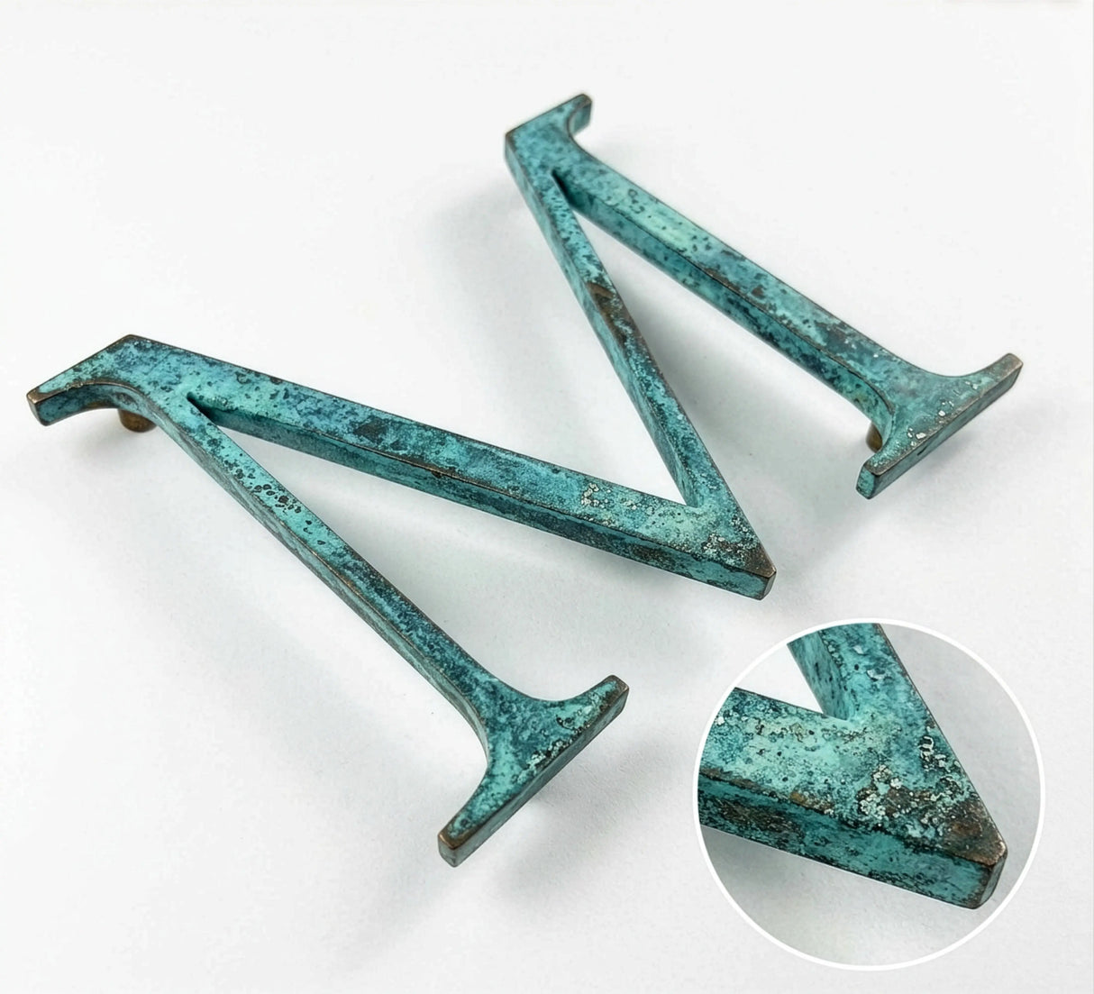 Turquoise Patina Bronze Sign Letters & Numbers Gemini