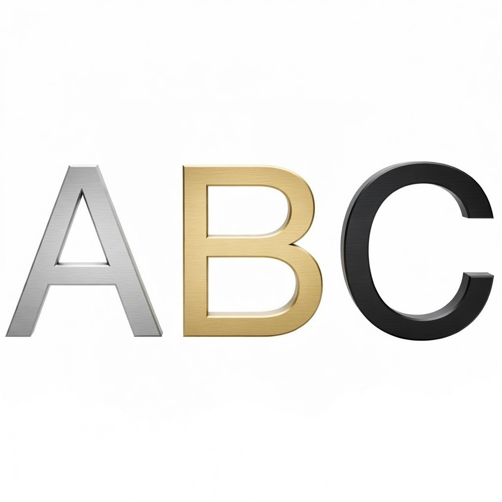 Anodized Cast Aluminum Sign Letters