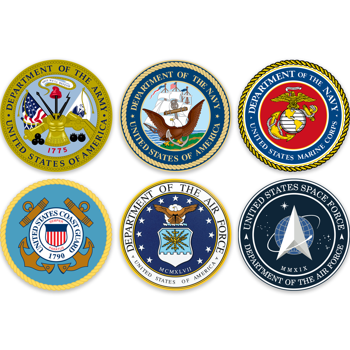 Full Color US Military Seal (Aluminum)