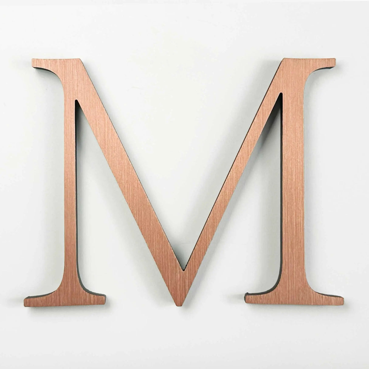 Light alt oxidized solid copper division 10 architectural sign letter