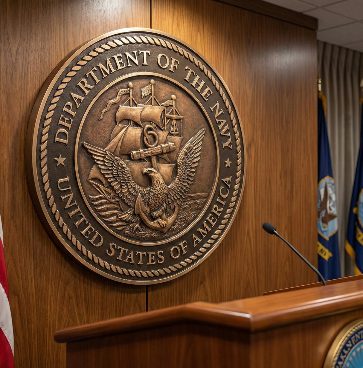 US Department of the Navy Bronze Seal