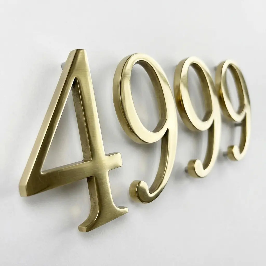 Polished Brass Sign Letters & Numbers