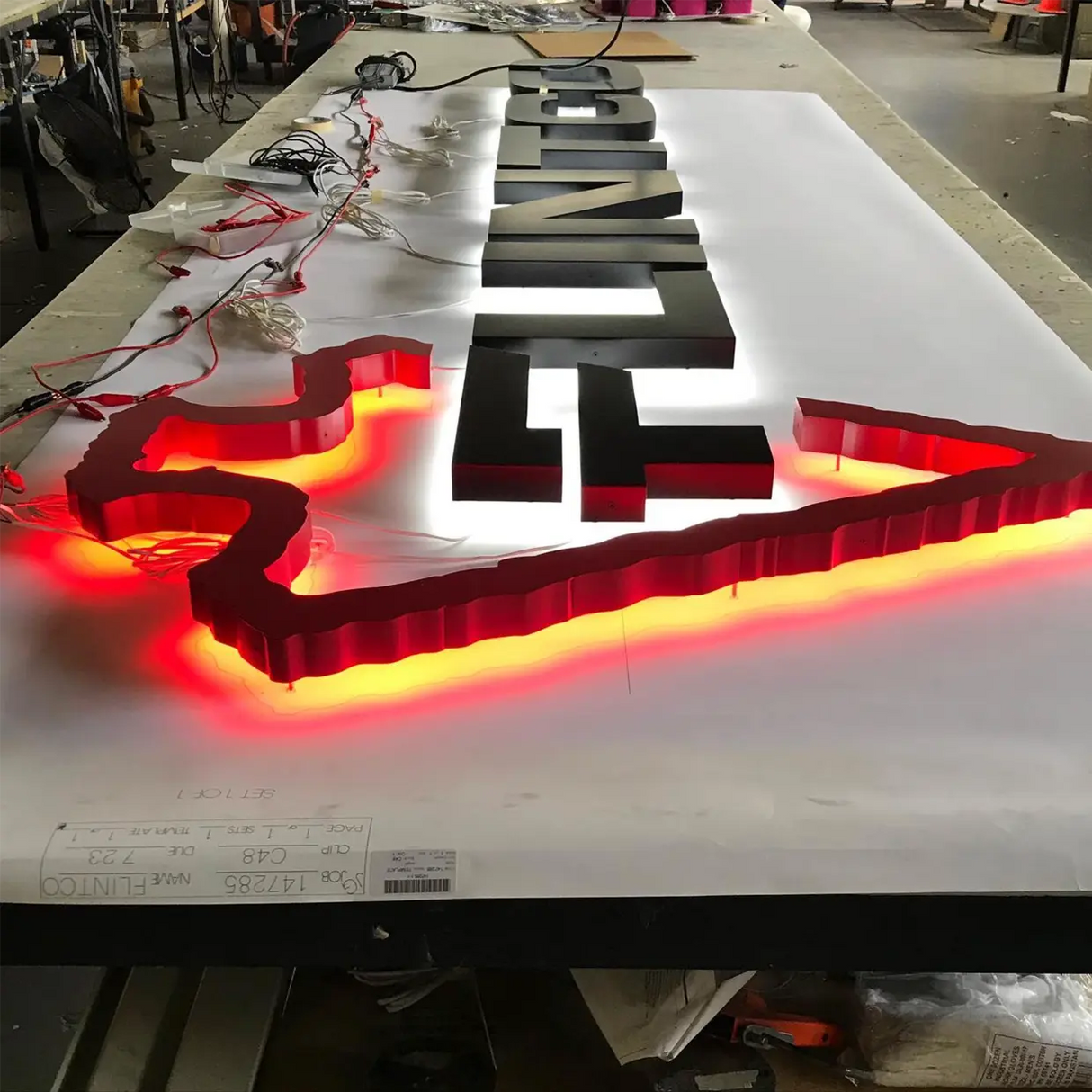 Back Lit Painted Aluminum Channel Letters & Numbers Signs & Branding Products