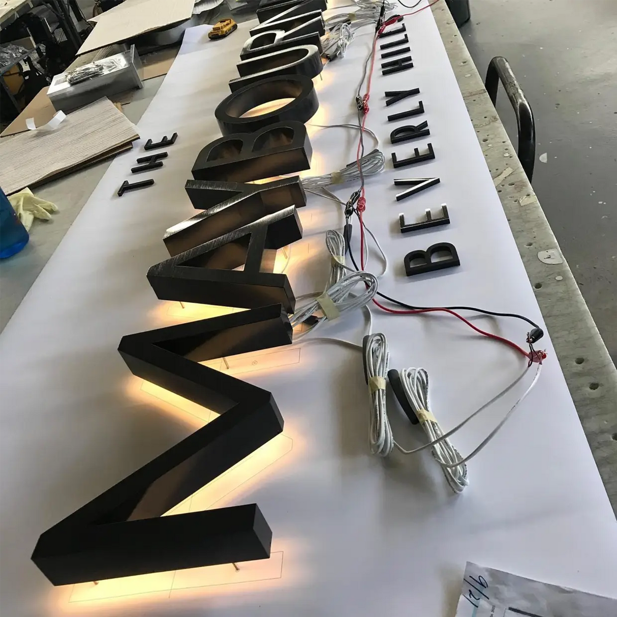 Back Lit Painted Aluminum Channel Letters & Numbers Signs & Branding Products
