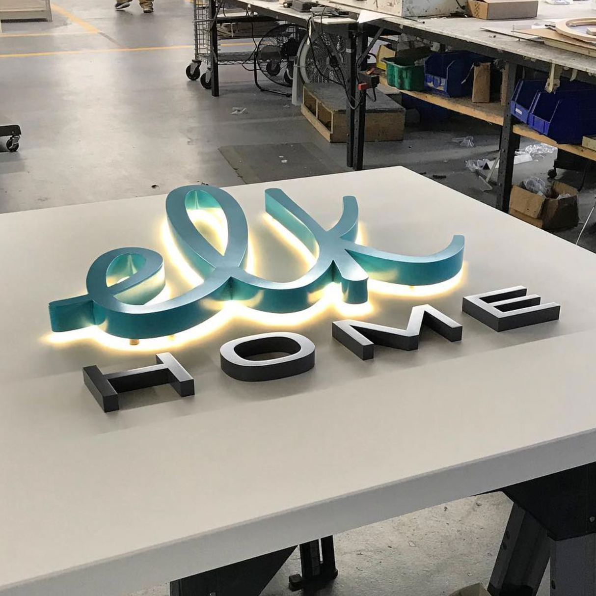 Back Lit Painted Aluminum Channel Letters & Numbers