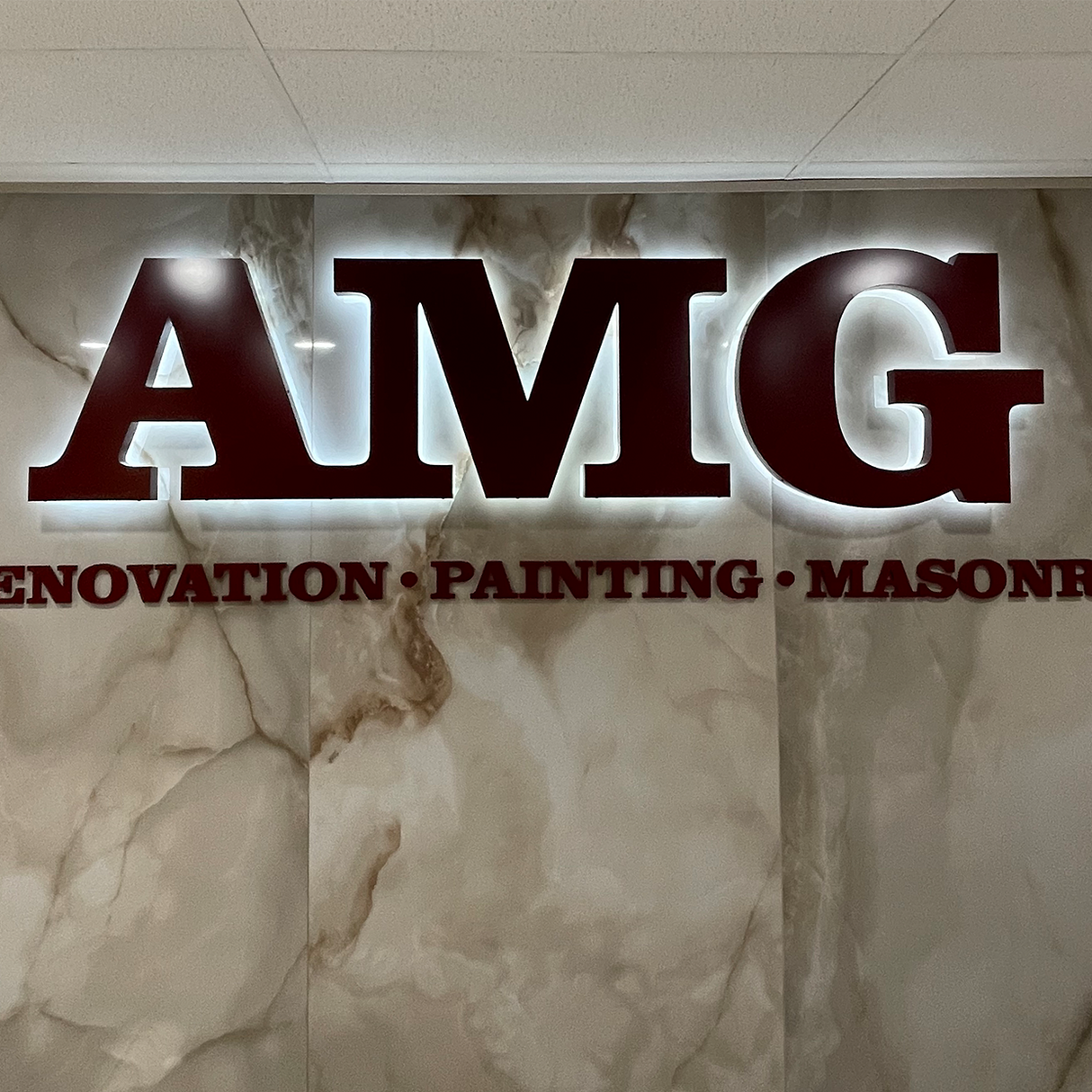 Back Lit Painted Aluminum Channel Letters & Numbers