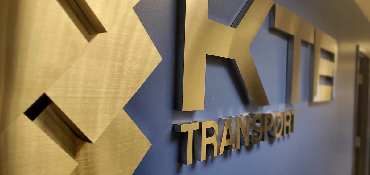 Halo Lit Gold Anodized Aluminum Channel Letters & Numbers