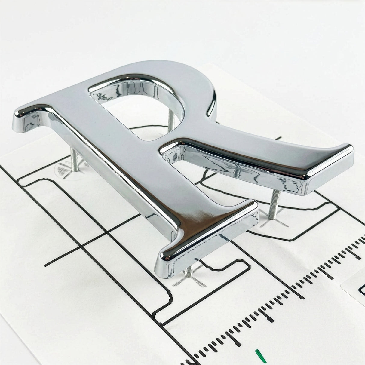 Chrome Channel Letters & Numbers