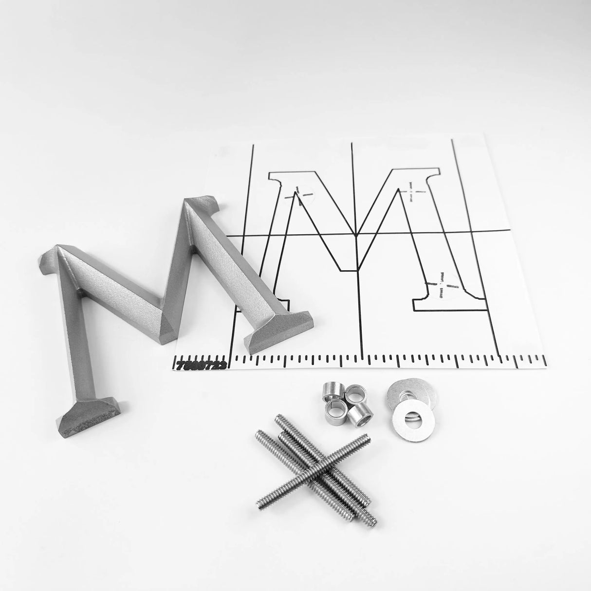 Bead Blasted Prismatic Cast Aluminum Sign Letters & Numbers Gemini