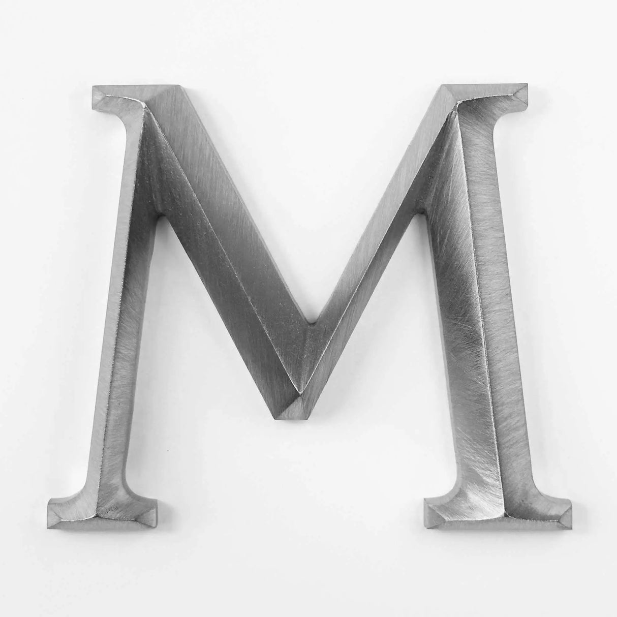 Hand Sanded Prismatic Cast Aluminum Sign Letters & Numbers Gemini