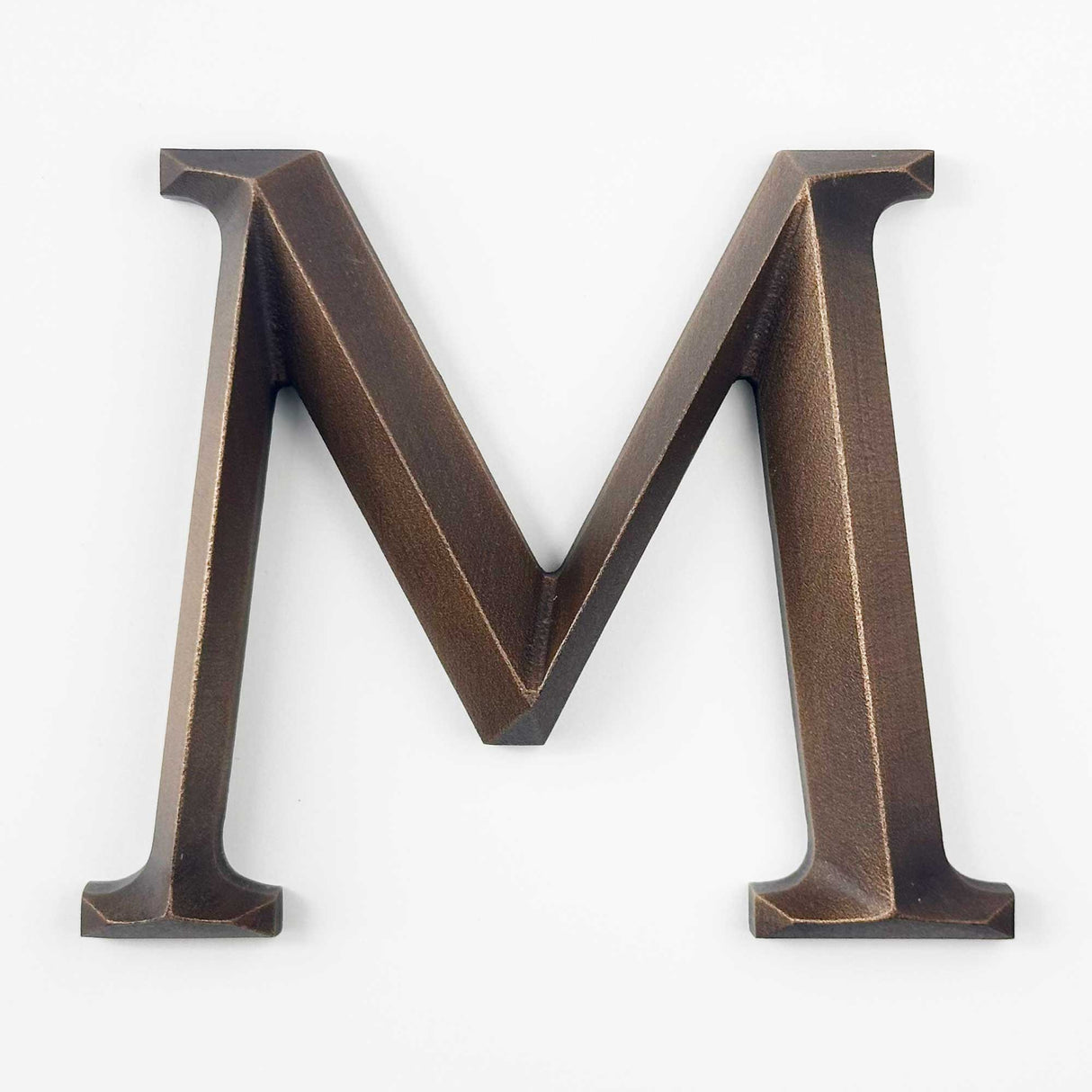 Lightly Aged Prismatic Cast Bronze Sign Letters & Numbers