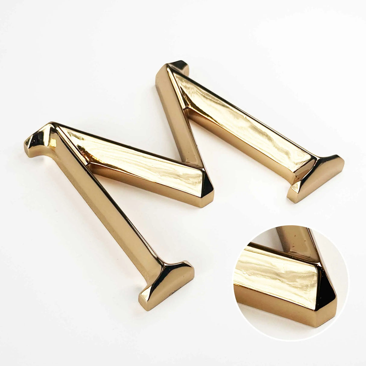 Polished Prismatic Cast Bronze Sign Letters & Numbers Gemini