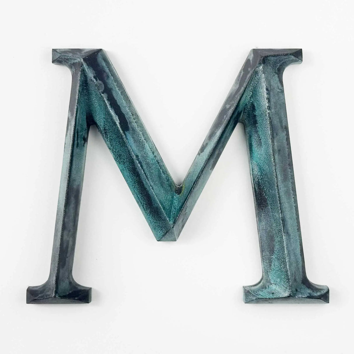 Turquoise Patina Prismatic Cast Bronze Sign Letters & Numbers Gemini