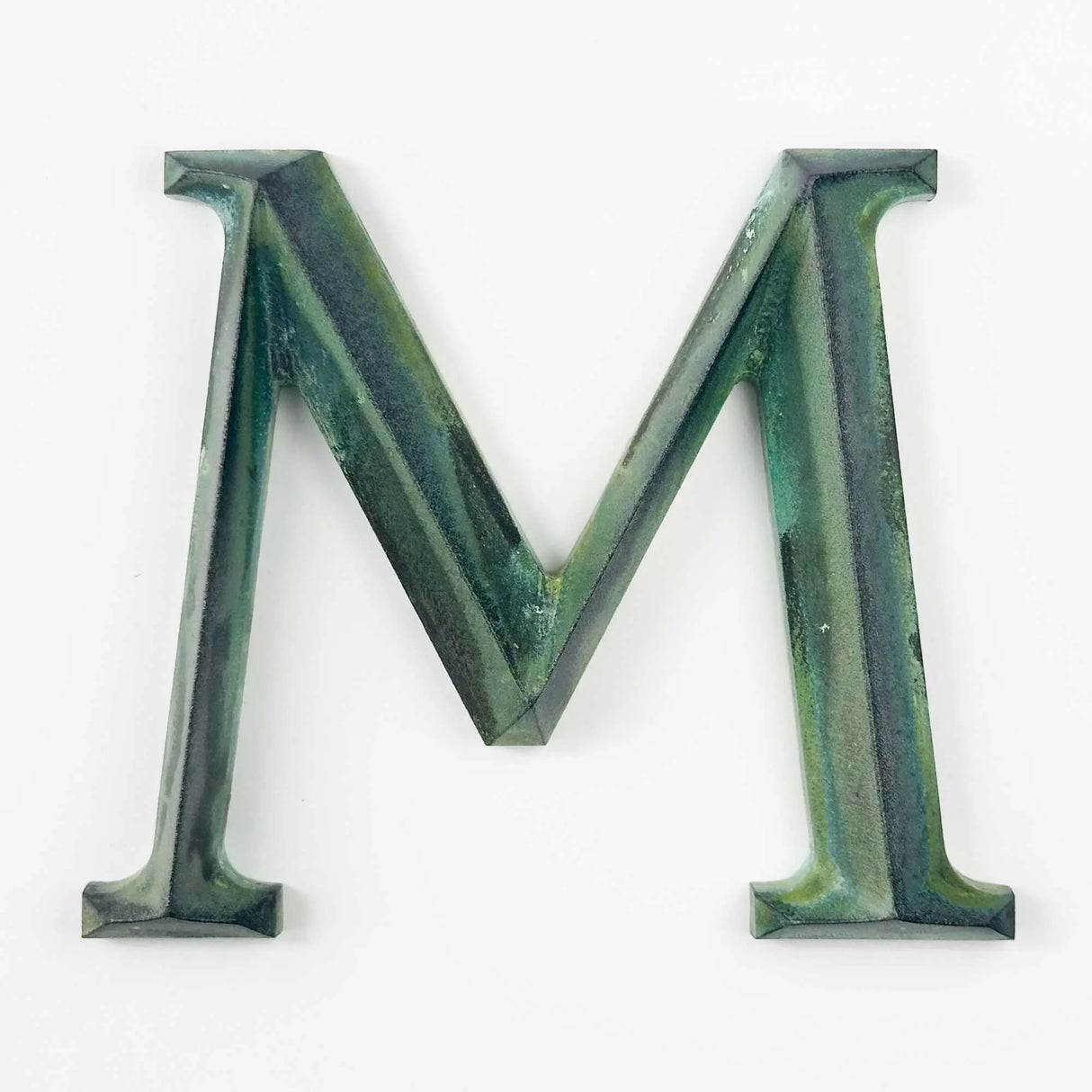 Verde Patina Prismatic Cast Bronze Sign Letters & Numbers Gemini