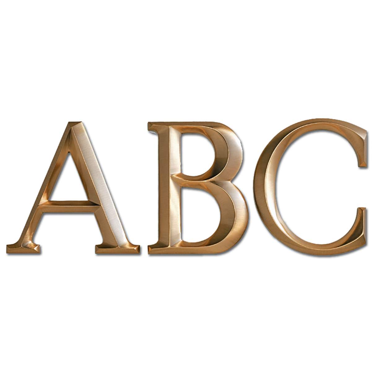 Prismatic Architectural Cast Bronze Sign Letters & Numbers