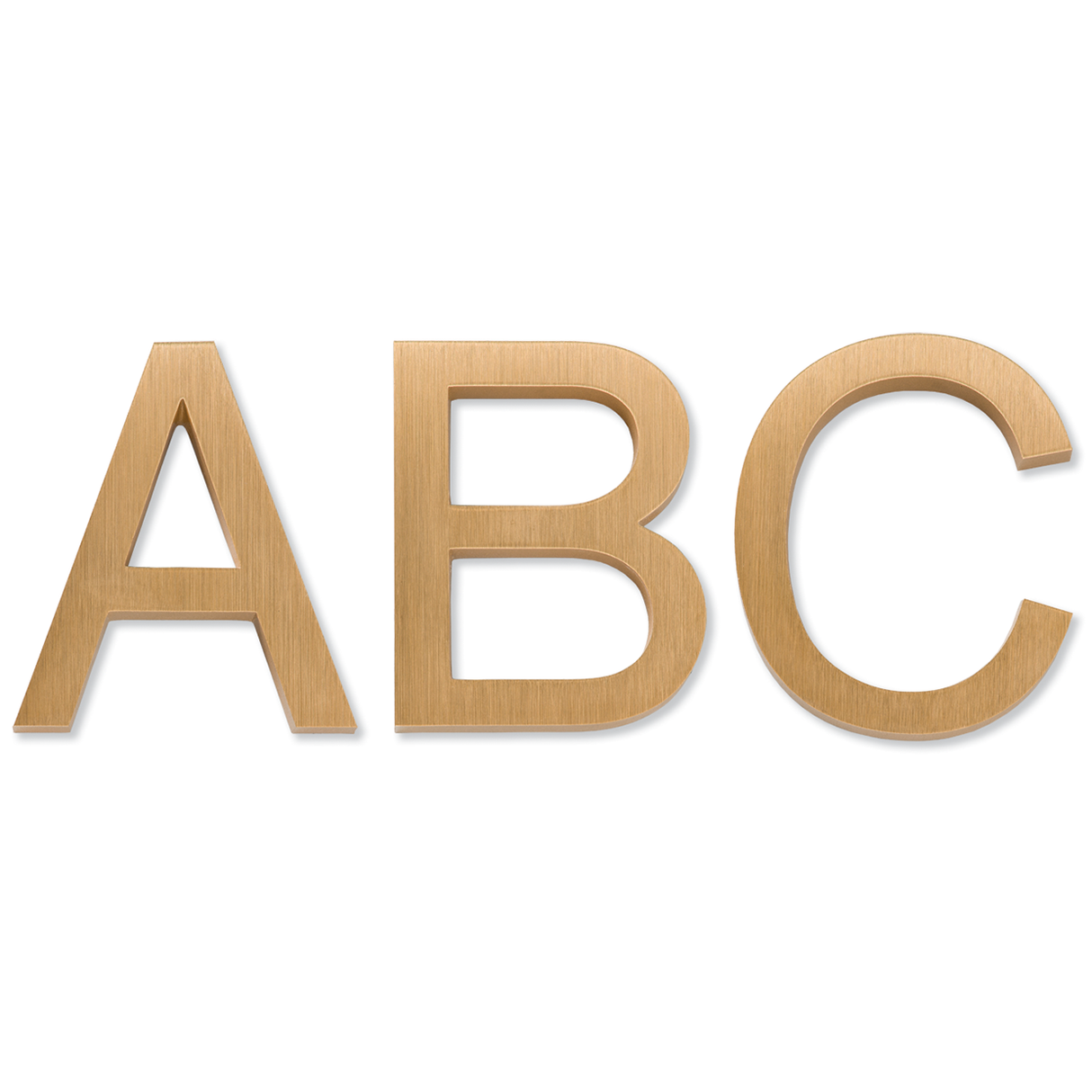 Flat Cast Brushed Bronze Sign Letters