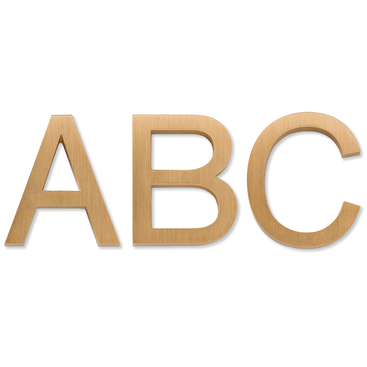 Flat Cast Brushed Bronze Sign Letters