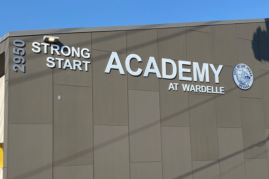 Flat Cast Brushed Aluminum Sign Letters