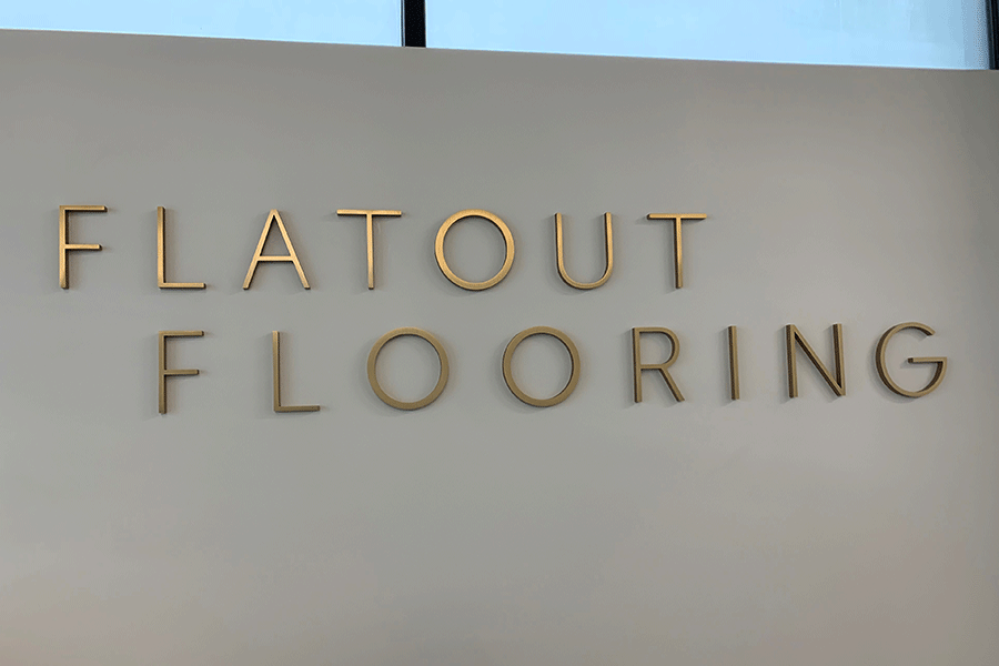 Flat Cast Brushed Bronze Sign Letters