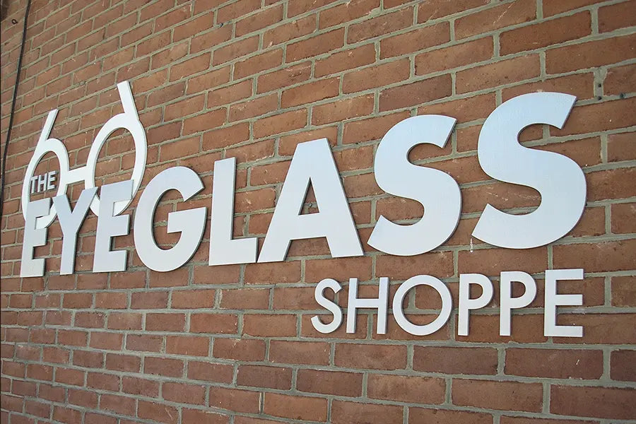 Wall sign with stainless steel sign letters.