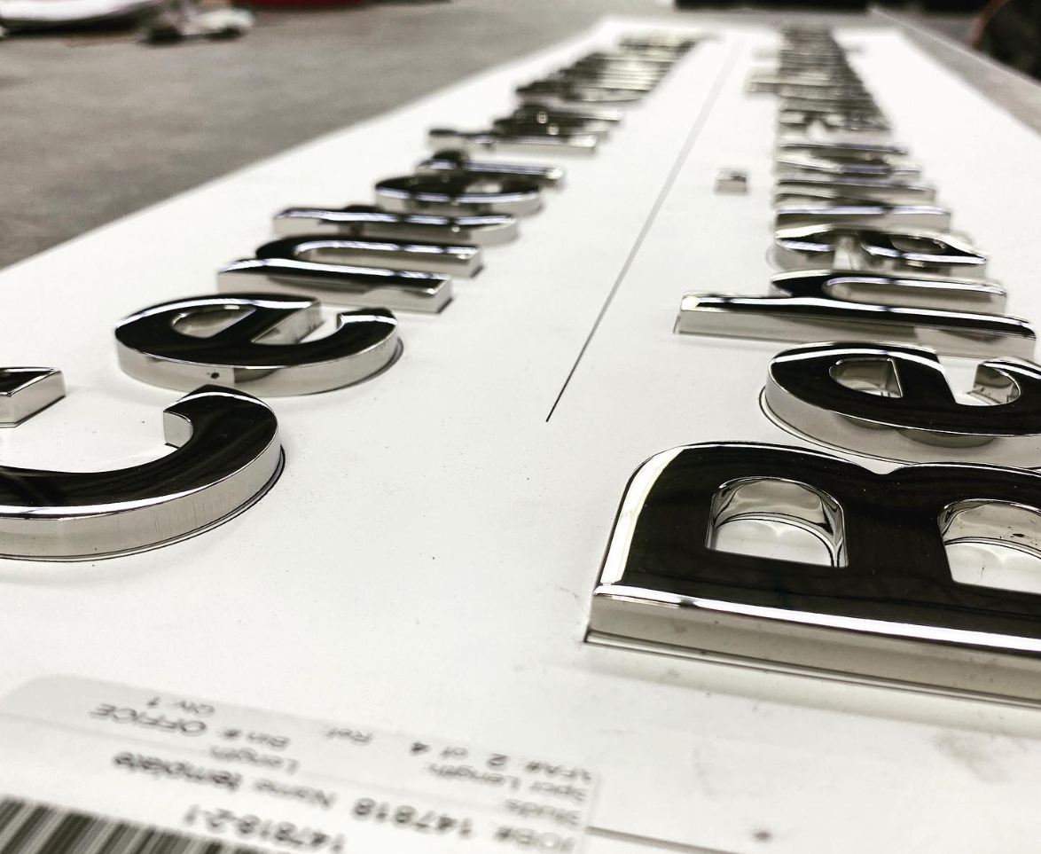 Polished Aluminum Sign Letters & Numbers