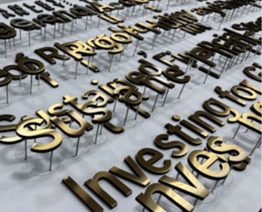 Light Aged Brass Sign Letters & Numbers