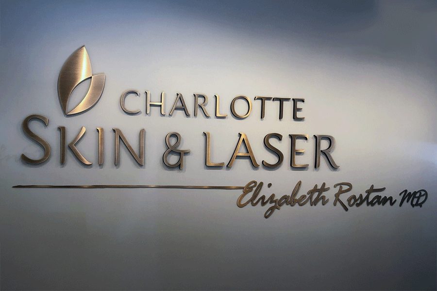 Doctor's office sign made from bronze sign letters