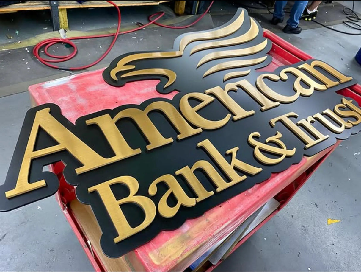 Brushed Brass Sign Letters & Numbers Gemini