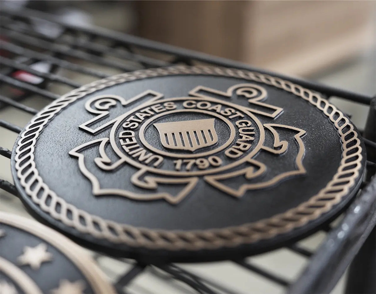 Solid cast division 10 BAA & BABA certified architectural bronze US Coast Guard seal