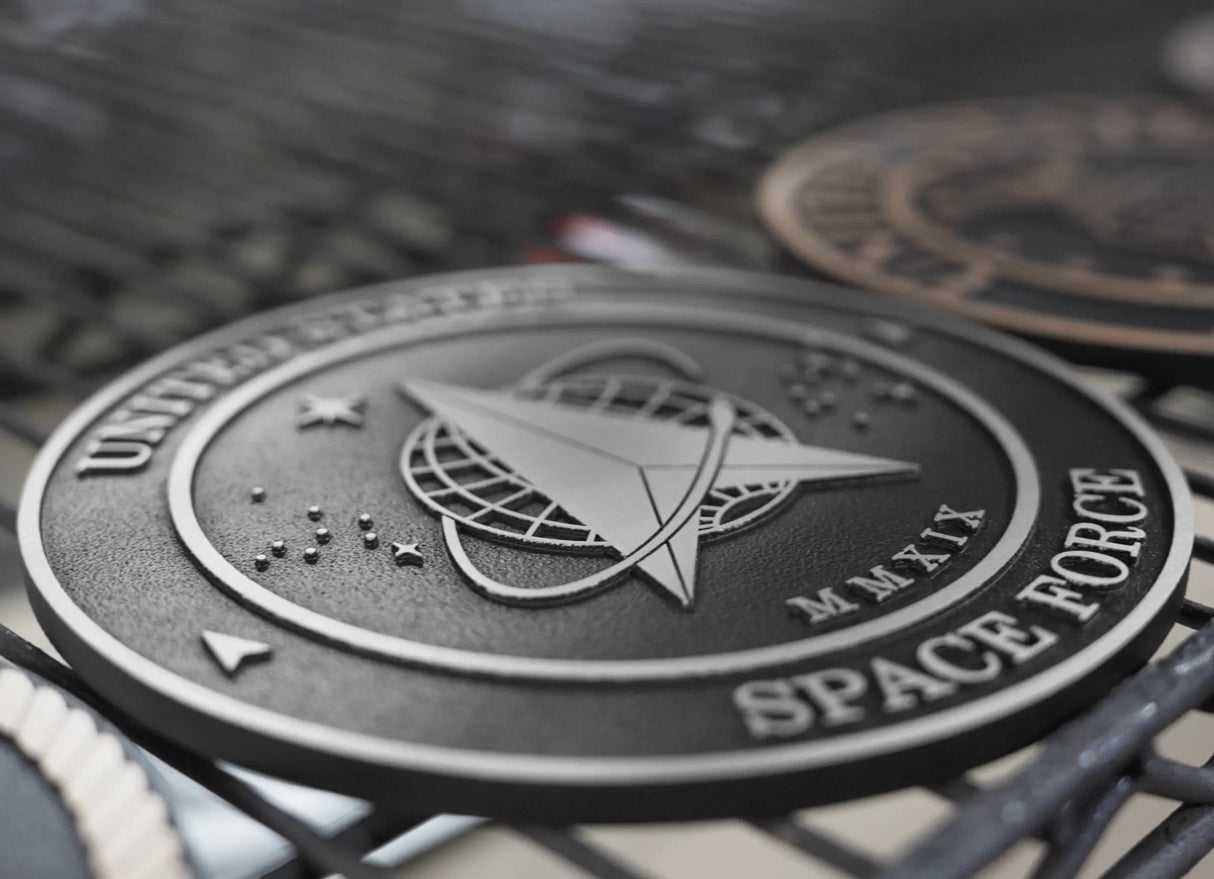 Solid cast division 10 BAA & BABA certified architectural aluminum US Space Force seal