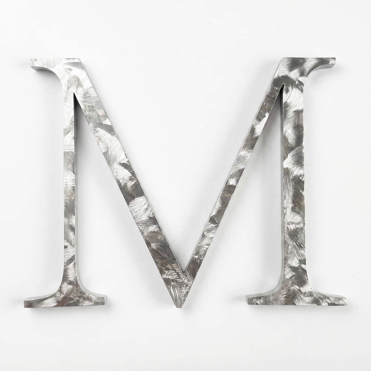 Random Arc Brushed Stainless Steel Sign Letters & Numbers