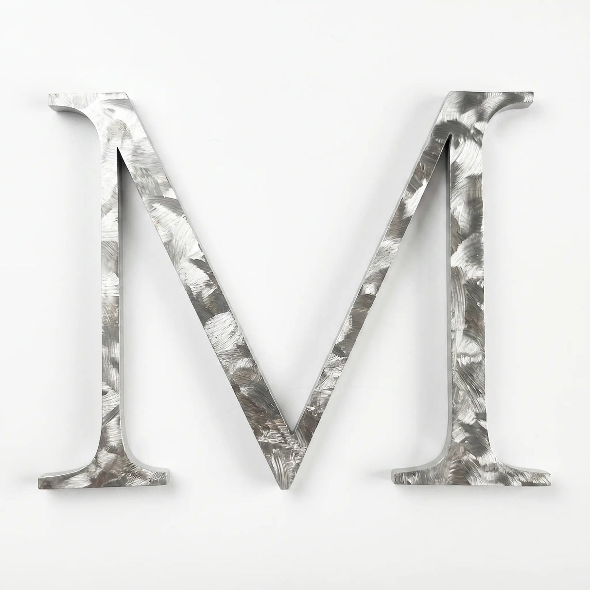 Random Arc Brushed Stainless Steel Sign Letters & Numbers Steel Art
