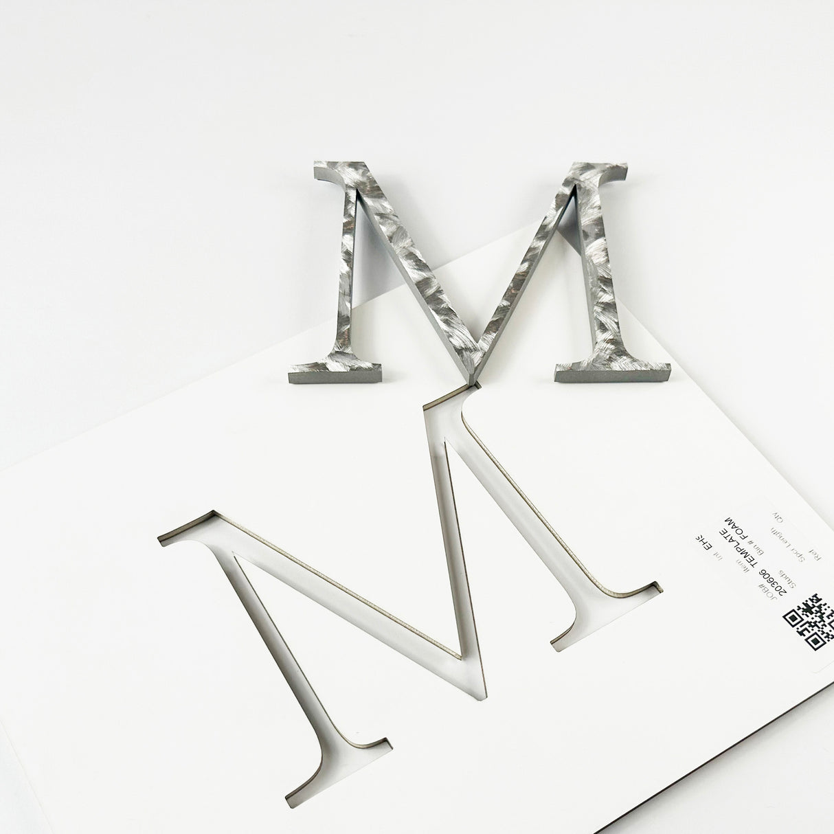Random Arc Brushed Stainless Steel Sign Letters & Numbers