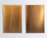 Aged brass finish samples.