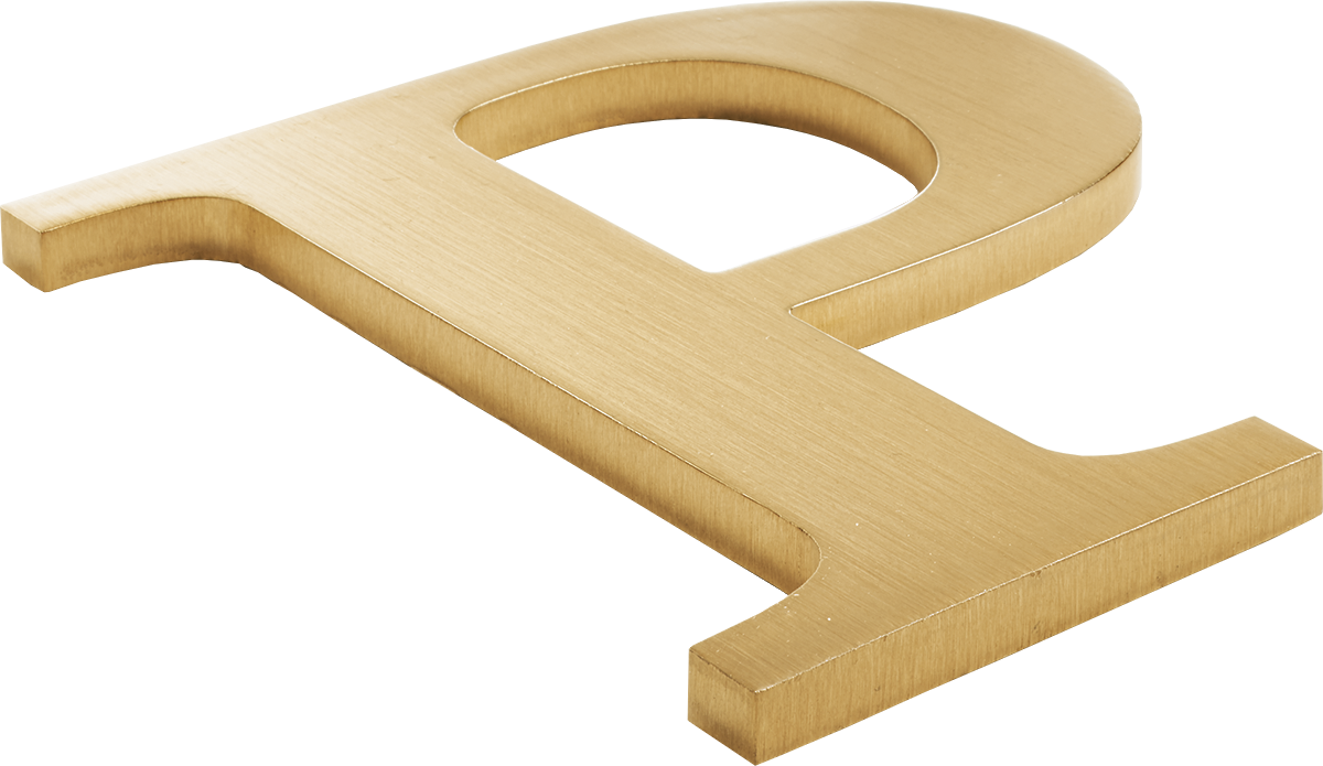 Brushed Brass Sign Letters & Numbers