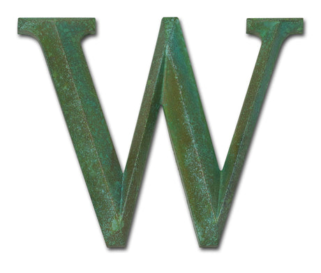 Verde Patina Prismatic Cast Bronze Sign Letters & Numbers Gemini
